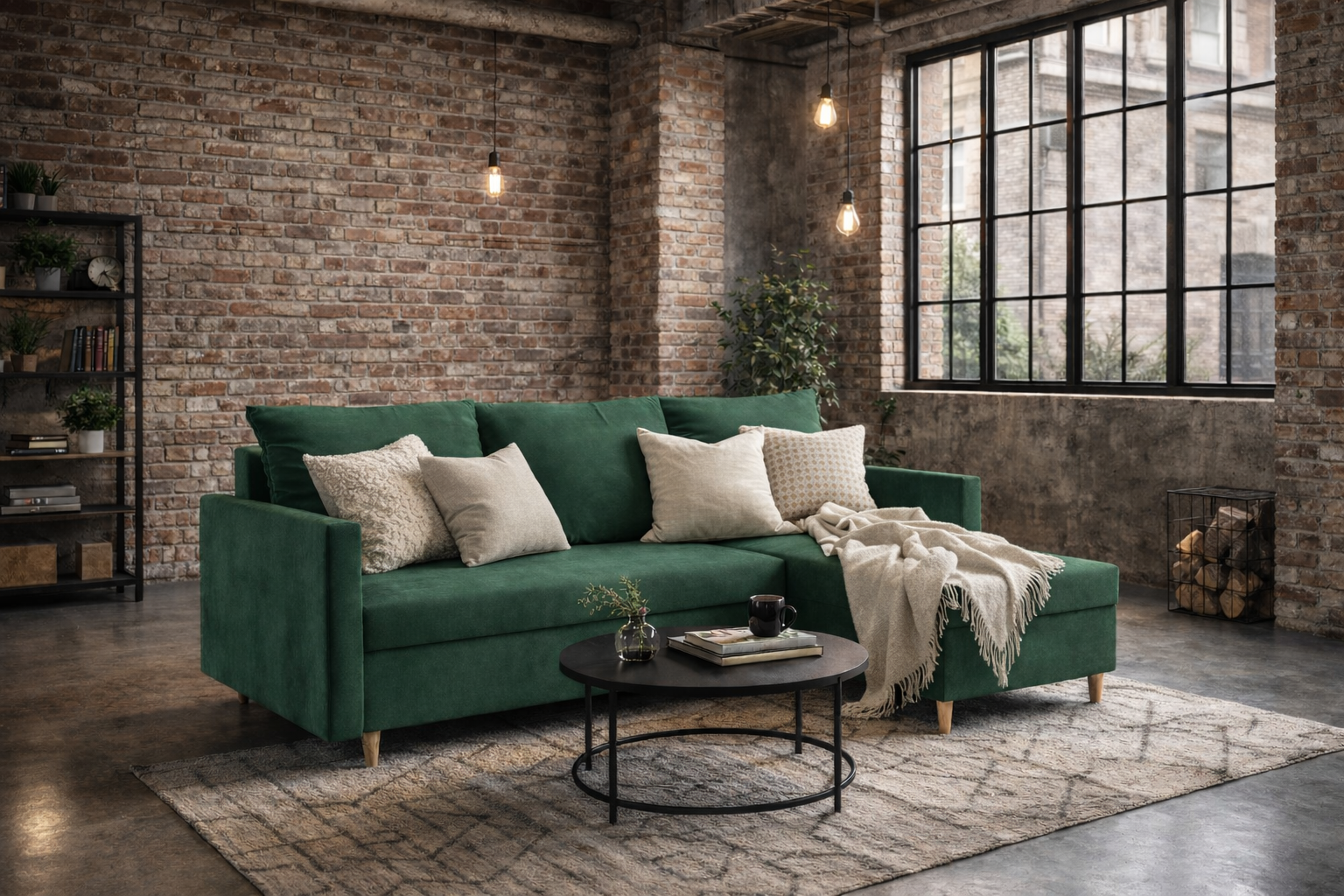 Narożnik skandynawski z funkcją spania RIO