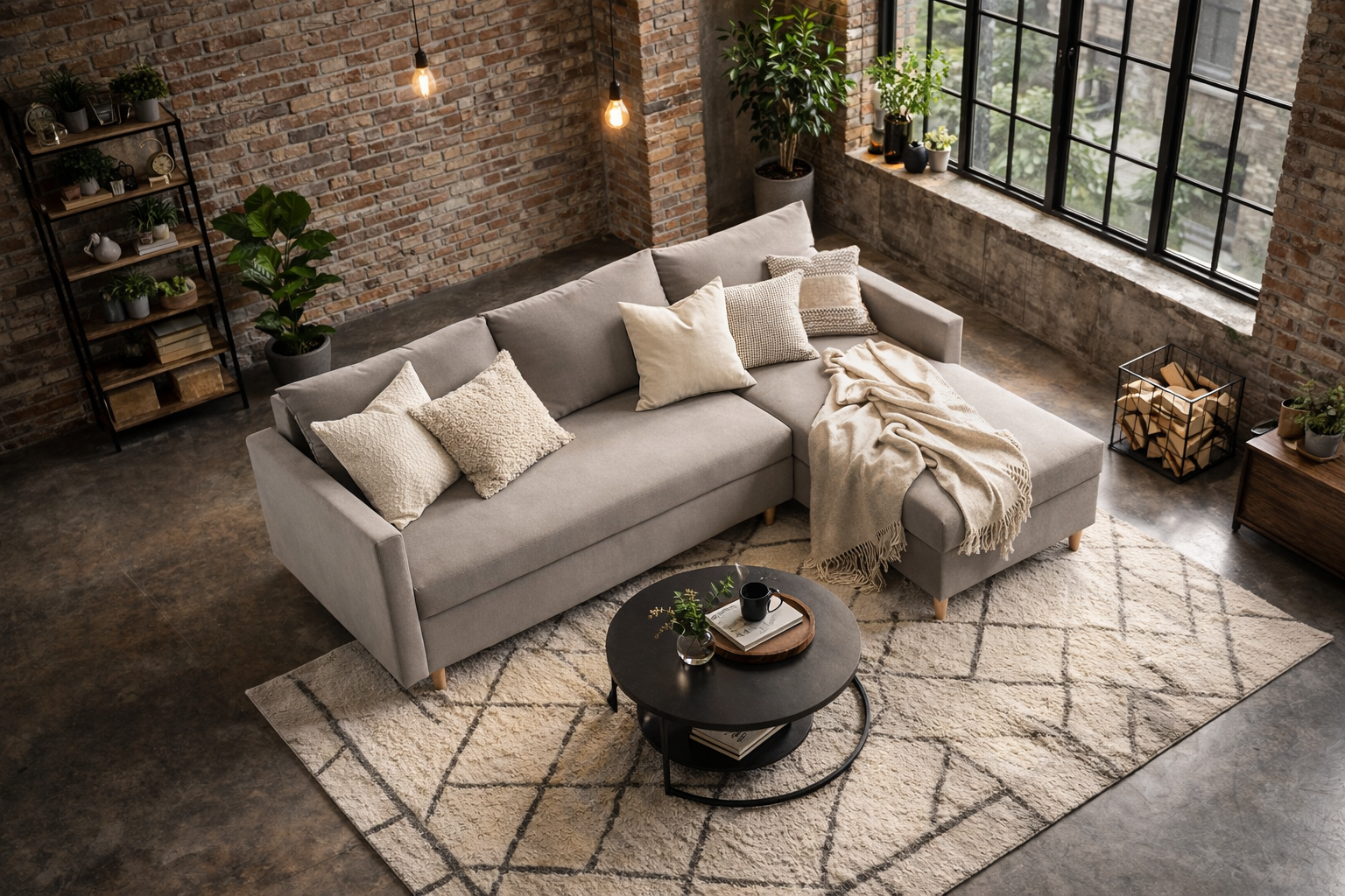 Narożnik skandynawski z funkcją spania RIO