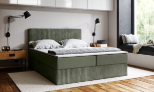 Łóżko sypialniane kontynentalne z pojemnikiem MOE